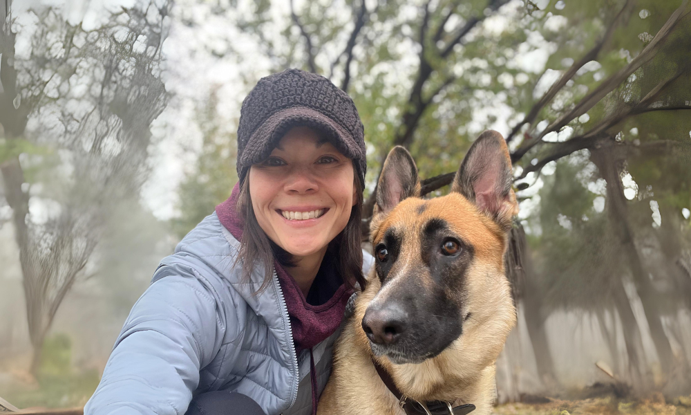 Jasmine with dog